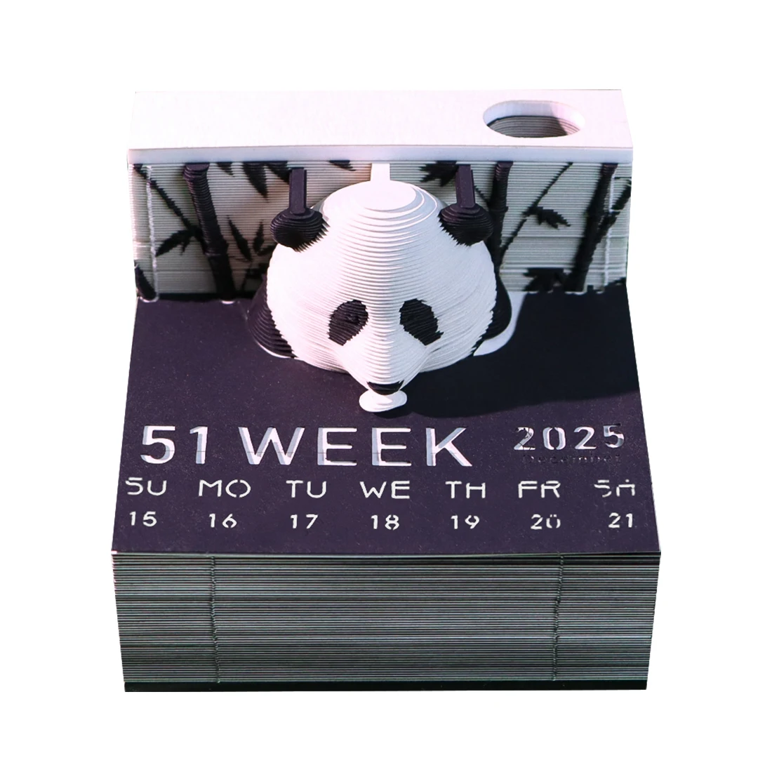 Panda Souvenirs 3d Memo Pad With Calendar Omoshiroi Block 3D Notepad 278 Sheets