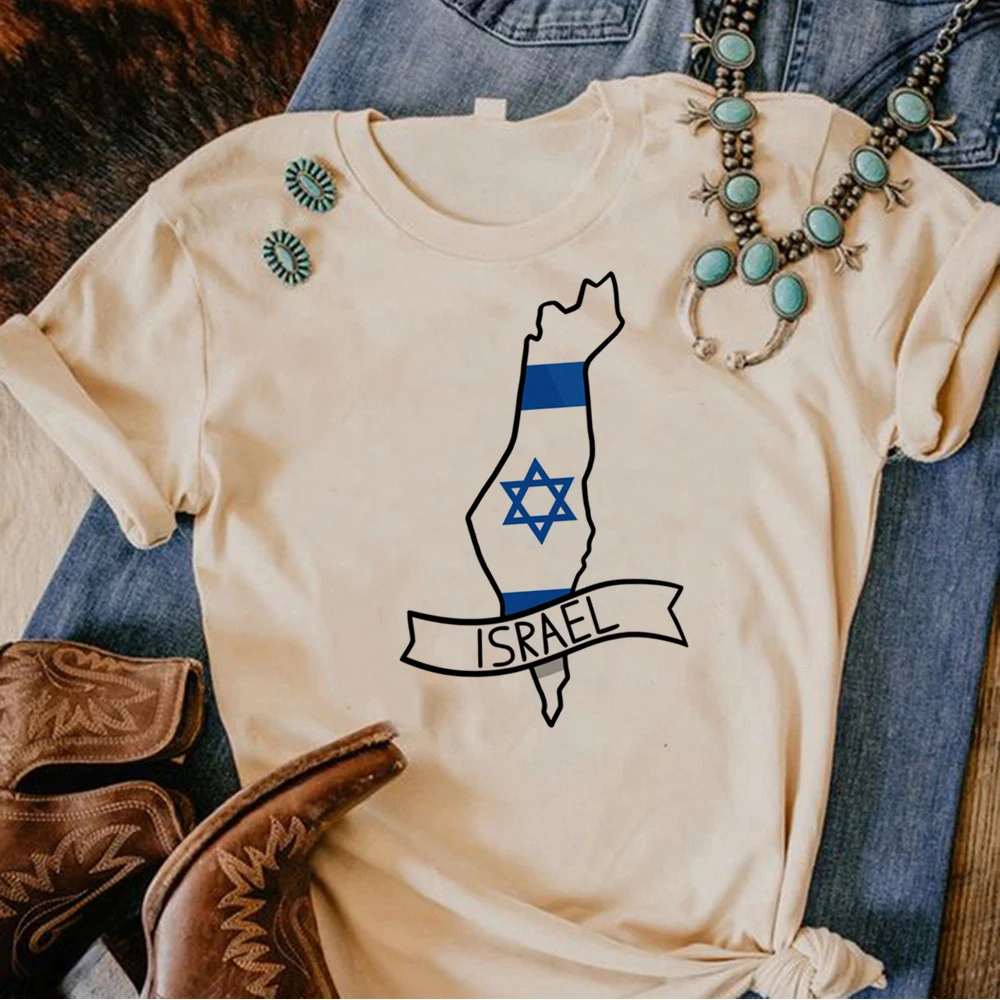 Camiseta de diseñador de Israel para mujer, ropa harajuku para mujer