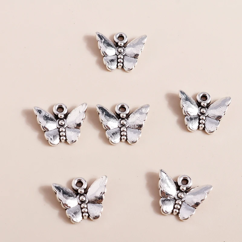 

30pcs 14x12mm Cute Alloy Flying Butterfly Charms Pendants for Jewelry Making Necklaces Earrings Bracelets Accessories DIY Gifts