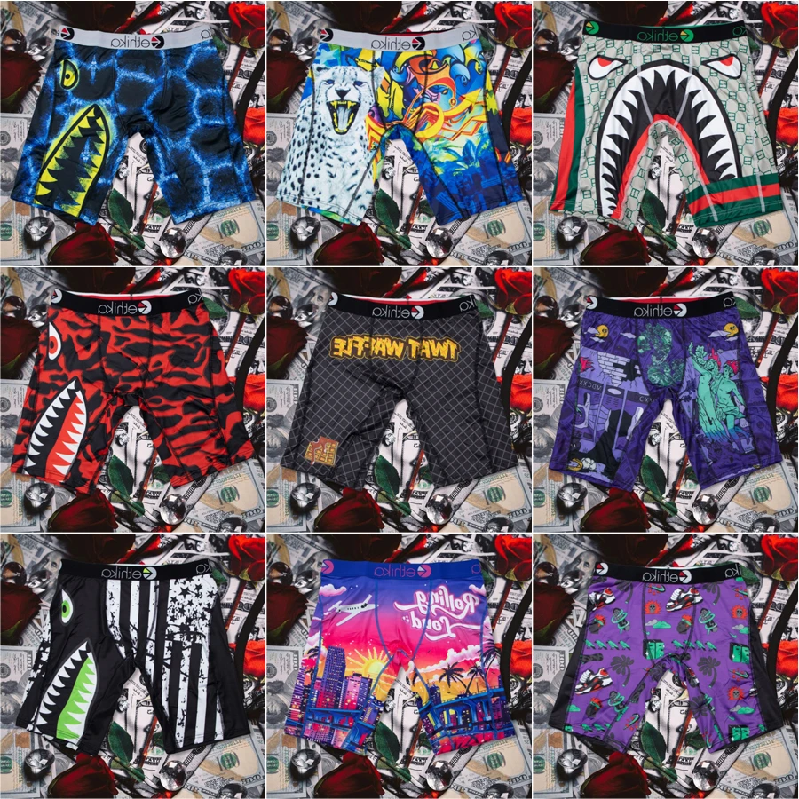 ETHIKA Men Underwear Boxers Fashion Printed Men's Panties Lingerie Men Underpants Boxershorts Trunks Plus Size Breathable Boxers