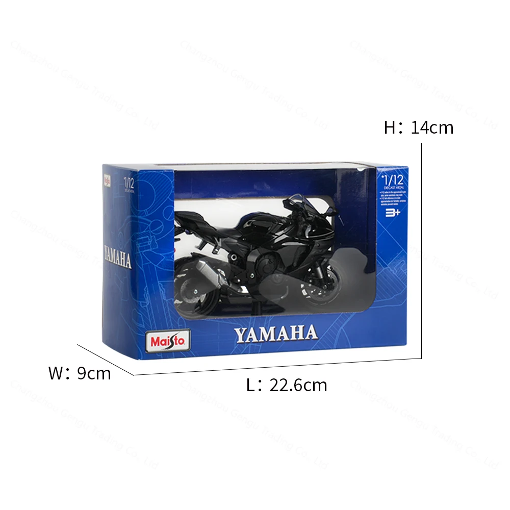 Maisto 1:12 Yamaha 2021 YZF-R1 Black Die Cast Vehicles Collectible Hobbies Motorcycle Model Toys