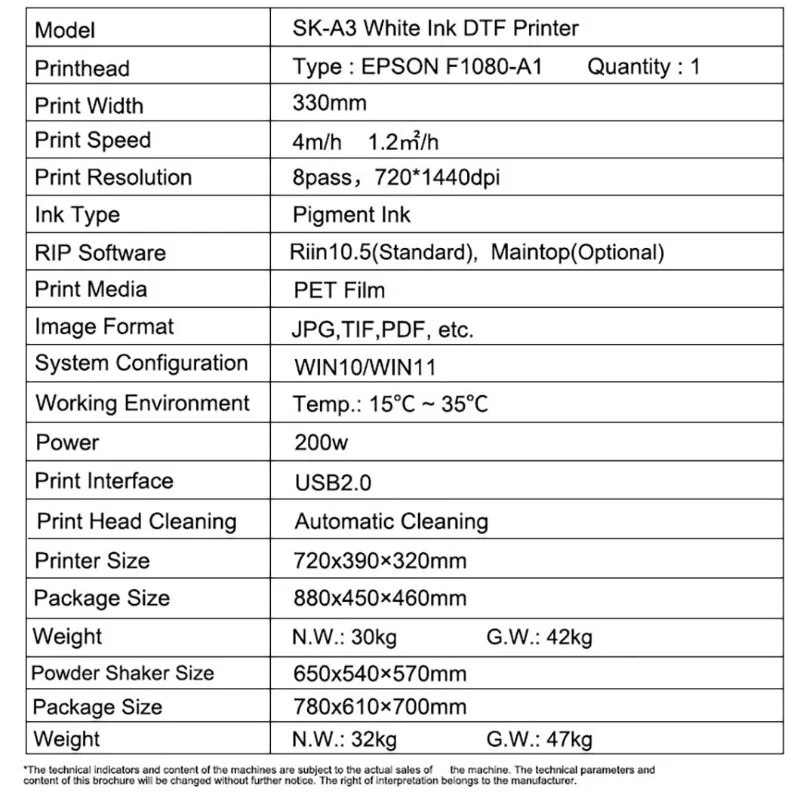 A3 30cm DTF Printer XP600 Direct to Film Transfer Machine DTG Printing Machine