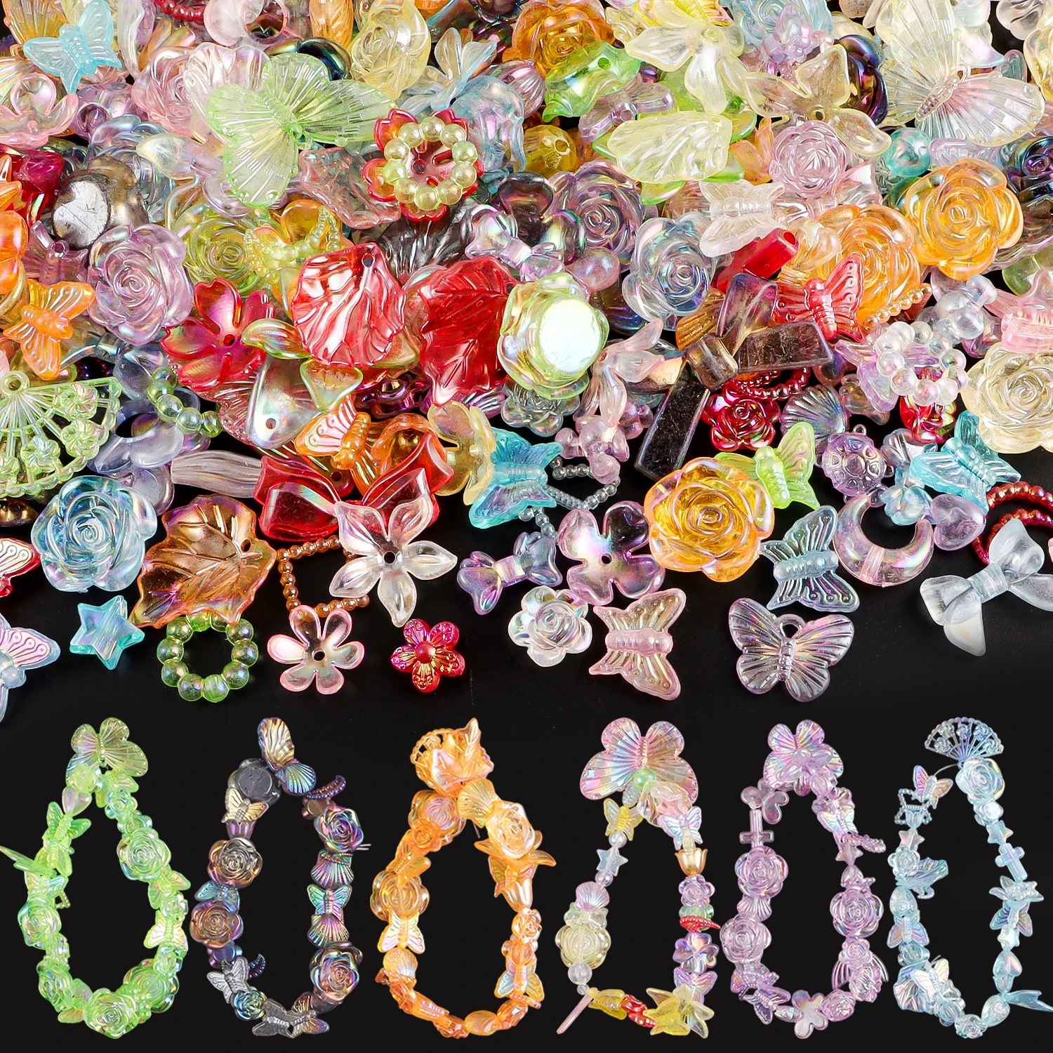 30 جرام/60 جرام الاكريليك لطيف فاصل فضفاض الخرز مجموعة ل سوار ذاتي الصنع قلادة الحبل حزام مستلزمات صناعة المجوهرات اكسسوارات المواد #5