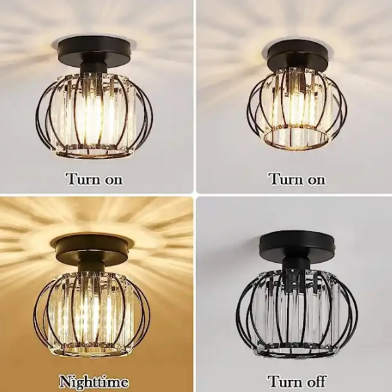 

American-Style Ceiling Lamp Aisle Corridor Porch Balcony Foyer Entry Led Crystal Lamp Personalized Corridor Aisle Light