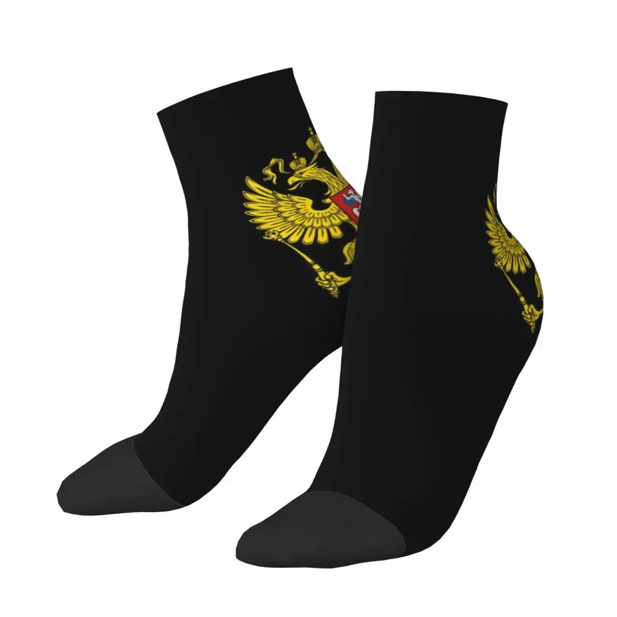 Cool Coat Of Arms  Russia Socks Women Men Warm 3D Printing Emblem  Russian Federation Football Sports 