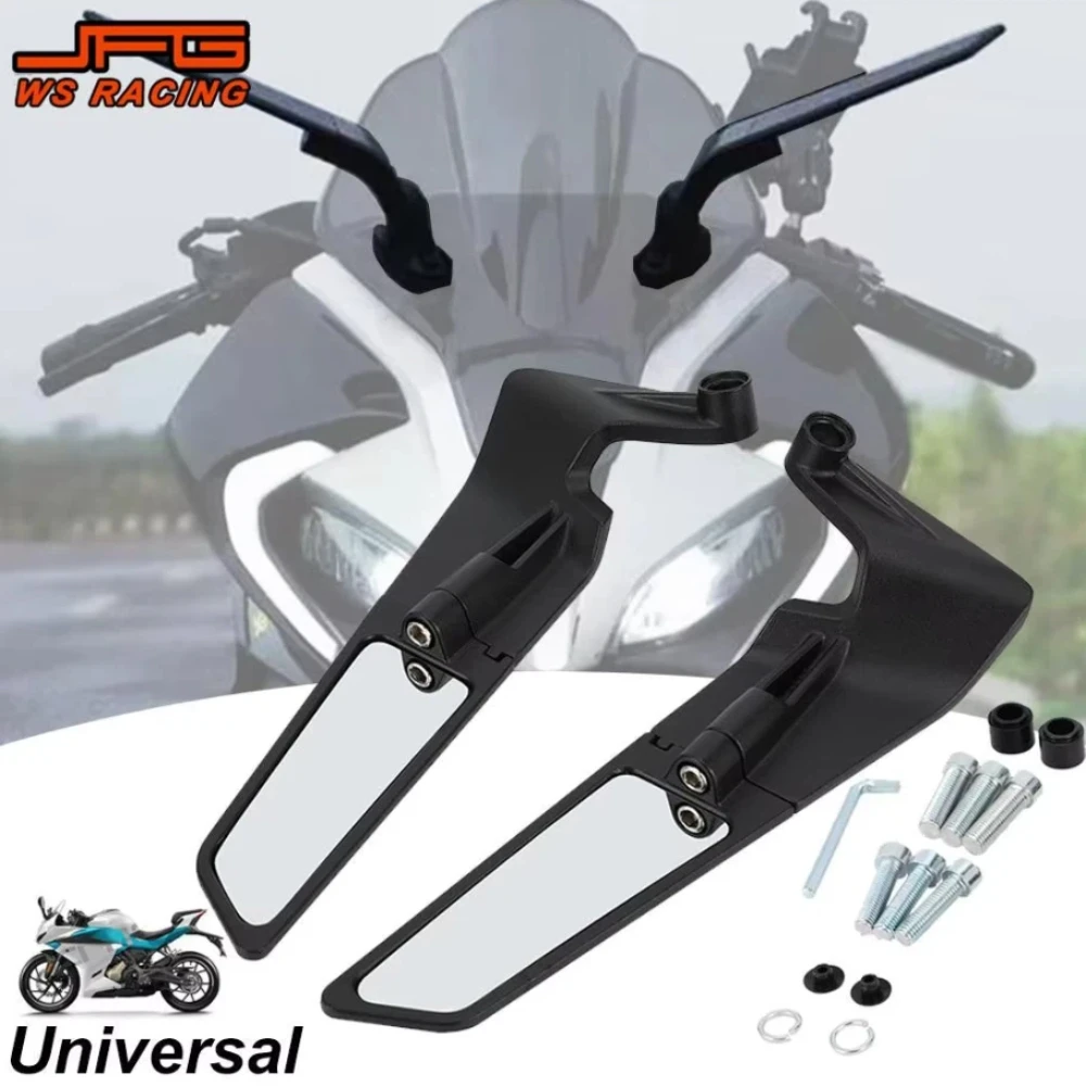 Universeller Motorrad-Rückspiegel für Lenker, für Honda, Yamaha, Kawasaki, Suzuki, Dirt Bike, ATV, verstellbare Off-Road-Teile, langlebig