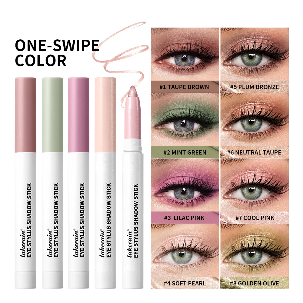 Eyeshadow Sticks Long Lasting Waterproof High Pigmented Shimmer Glitter And Matte Neutral Brown Eyeshadow Pencil Crayon Makeup