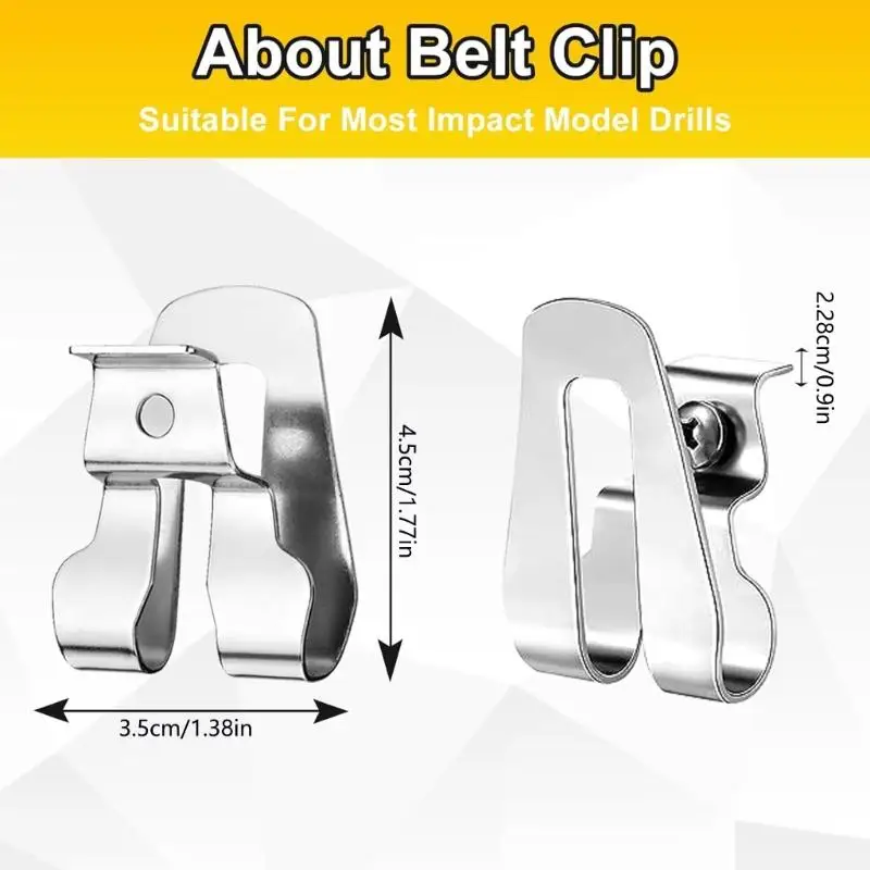 R9UF Durability 18V Tool Belt Clip Attachments Metal Replacement Hook for Repair