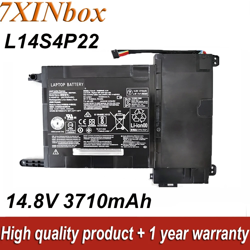 

Аккумулятор для ноутбука L14S4P22, L14M4P23, 14,8 В, 60 Вт-ч