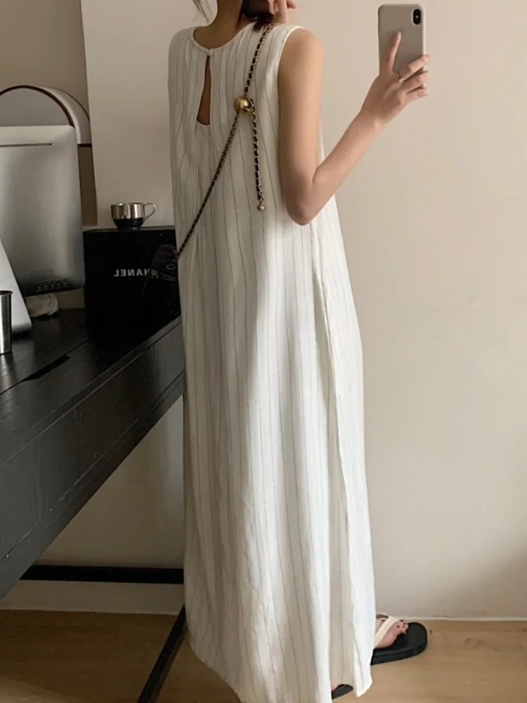 Gilet dritto Svel in cotone e lino artistico Dr Gonna casual coreana Sle autunno inverno primavera per donna