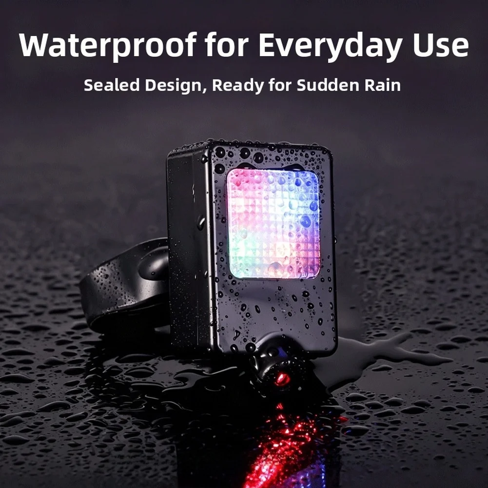 Beam Tail Light for Bicycles with USB Rechargeable Functionality Horizontal Light Distribution for Accident Prevention
