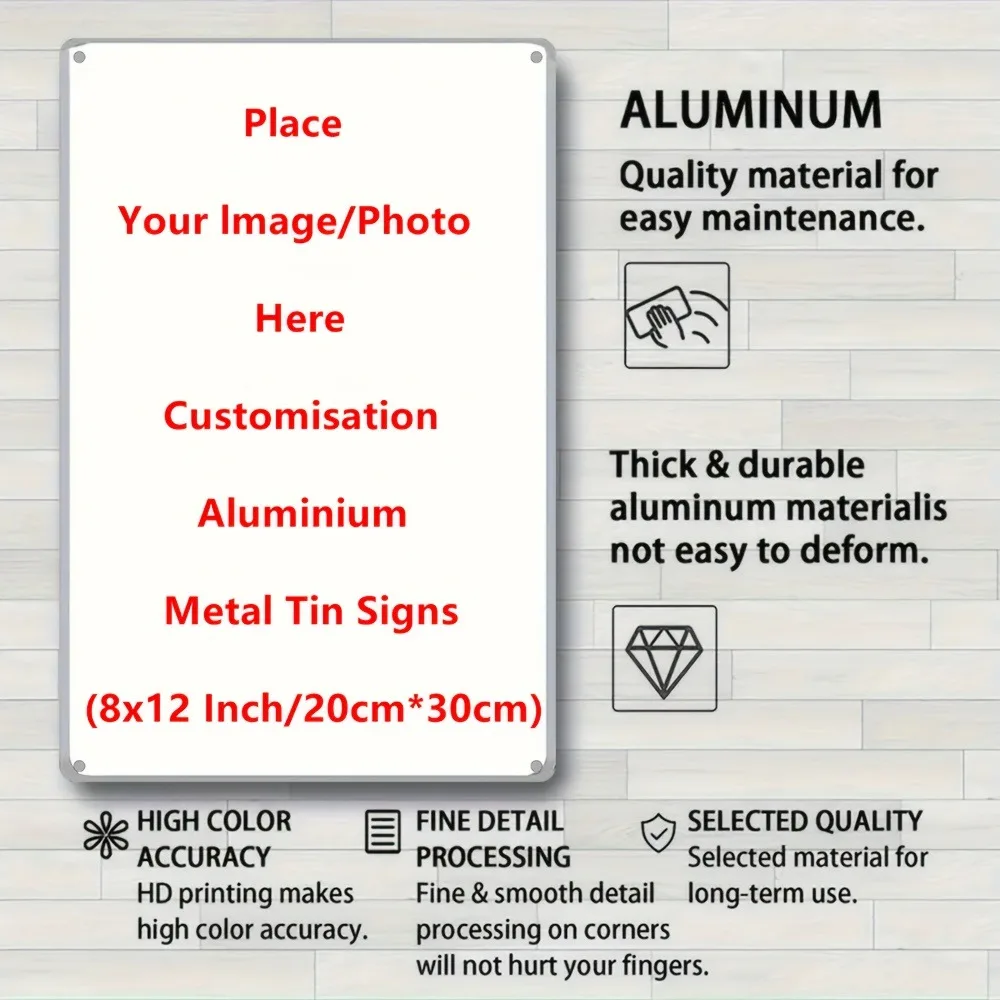 1pc Custom Aluminum Tin Sign 8x12in 20x30cm Retro Personalized Wall Plaque Durable Decor For Office Home Garage Garden Bar Cafe view 4