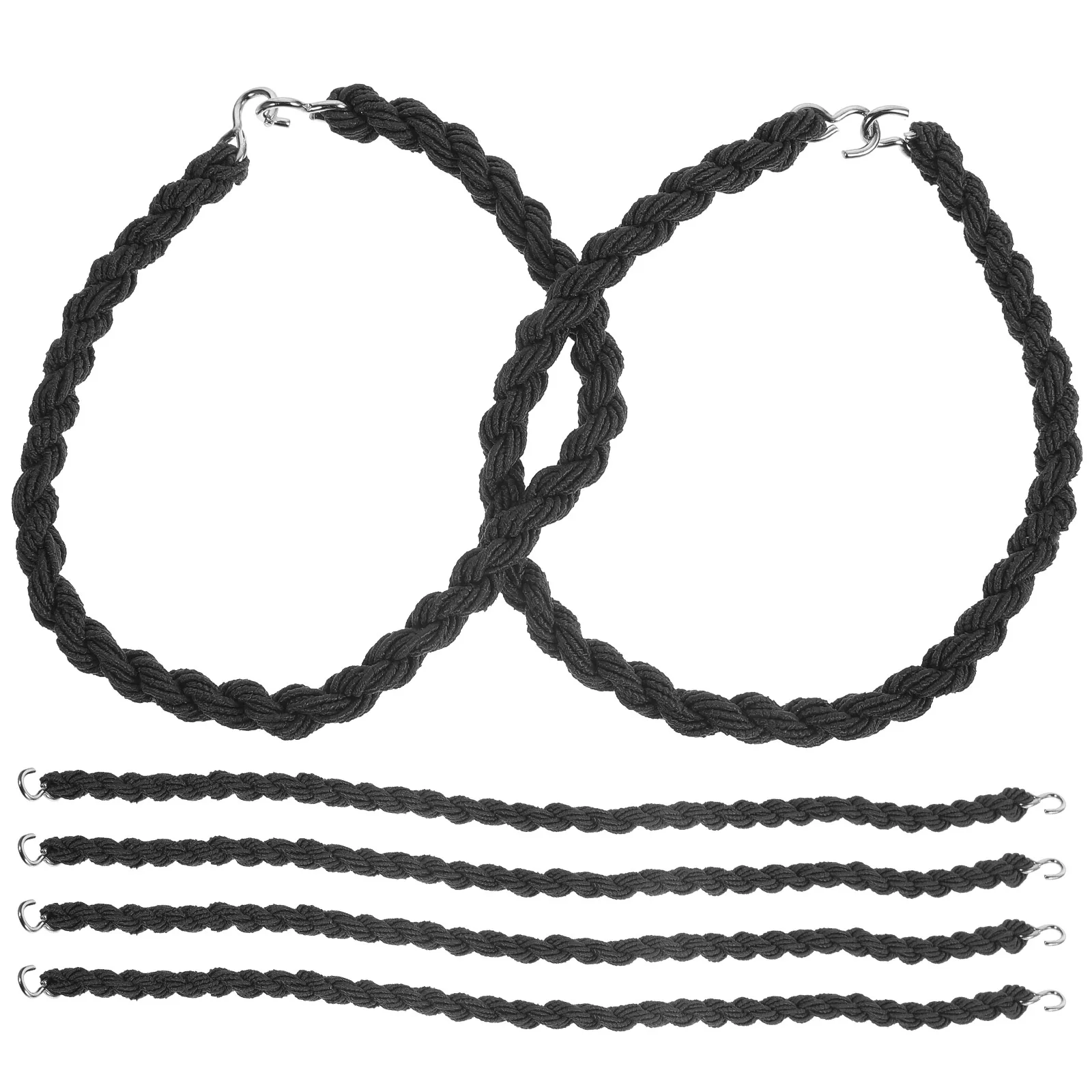 

6pcs Black Boot Bands Elastic Leg Straps Portable Outdoor Hiking Supplies Lightweight Rope For Boots Style Leggings