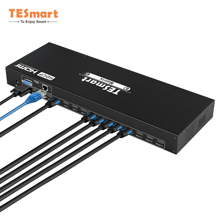 

TESmart Matrix HDMI Industrial 17years R&D 1years Warranty HDMI video wall controller 2x2 4x4 8x8 HDMI matrix switchers