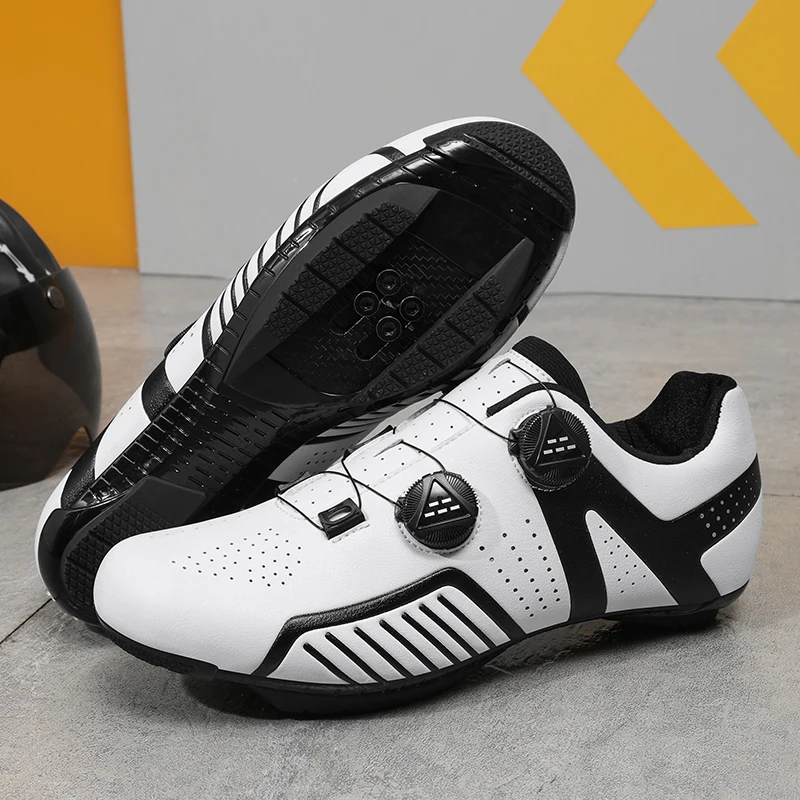 AliExpress Self-locking Cleats Speed Athletic Cycling Shoes MTB Men Flat Speed Cycling Shoes MTB  SPD System Pedal for Indoor and Outdoor