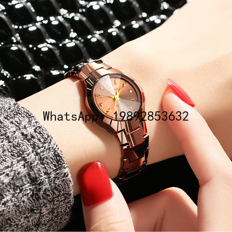 LYY fashion ultra-thin square waterproof women's watch women's watch tungsten steel strap quartz watch niche high sense