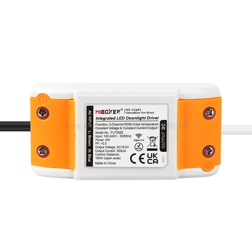 MiBoxer ZigBee 3.0 RGBCCT 6W 12W LED da incasso AC110V 220V Plafoniera Pannello rotondo FUT066Z FUT068Z 2.4G WiFi APP Controllo vocale