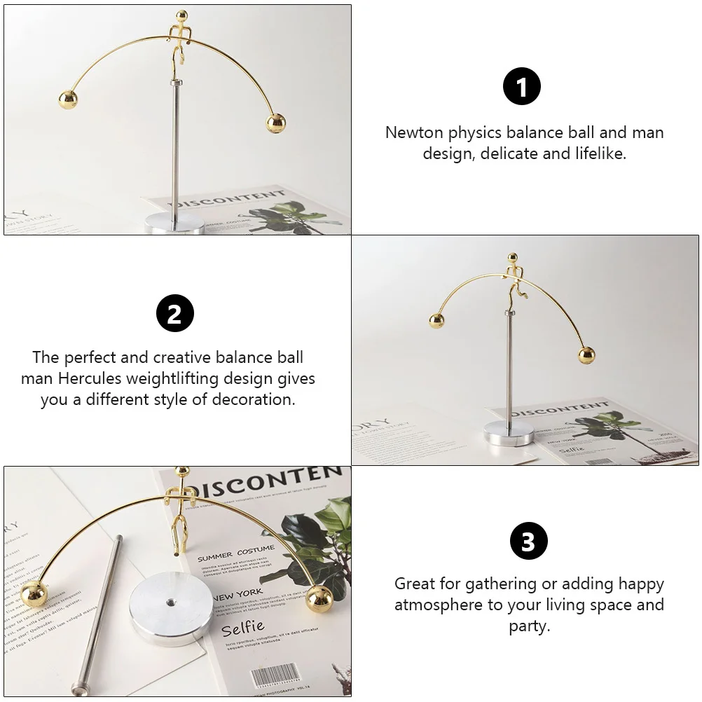 

Железный декоративный мужской стакан на одной ноге, балансировочный шар, тяжелая атлетика, настольное украшение, украшение для дома, офиса, вечеринки