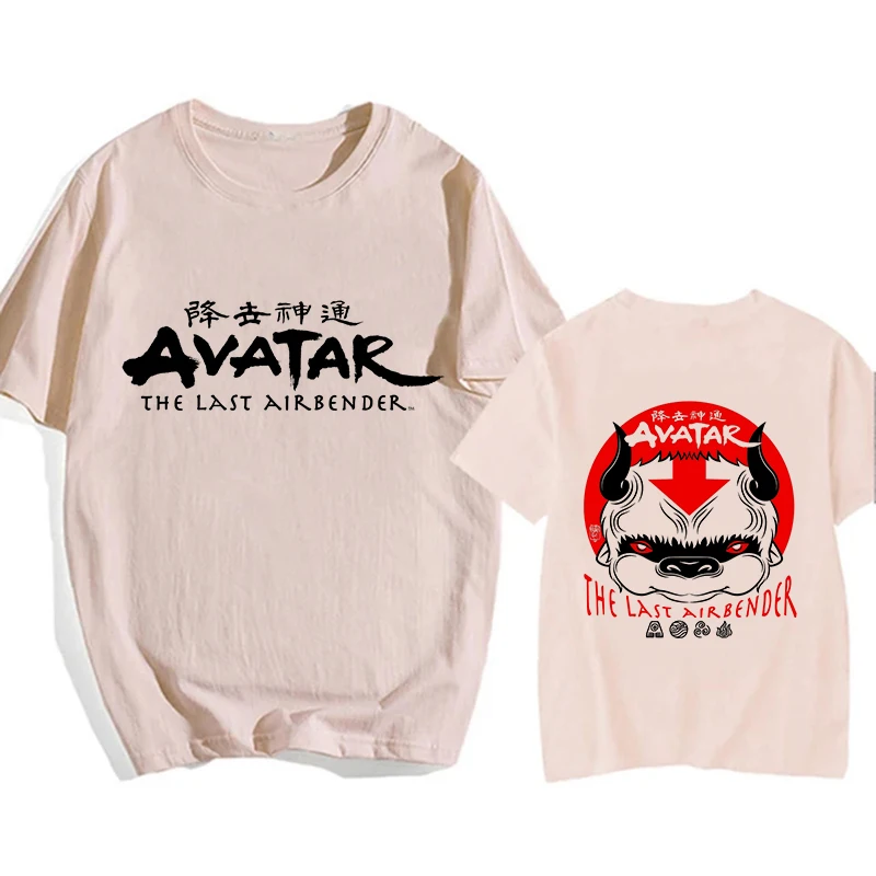 Avatar o último mestre do ar y2k camisa streetwear appa yip casual tshirt hip hop harajuku camisetas topos moda mange camiseta roupas