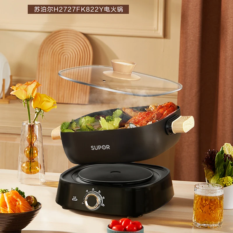 大容量電気鍋,5l,家庭用鍋,食品容器,多機能ホットポットセット,アヒルの電気鍋