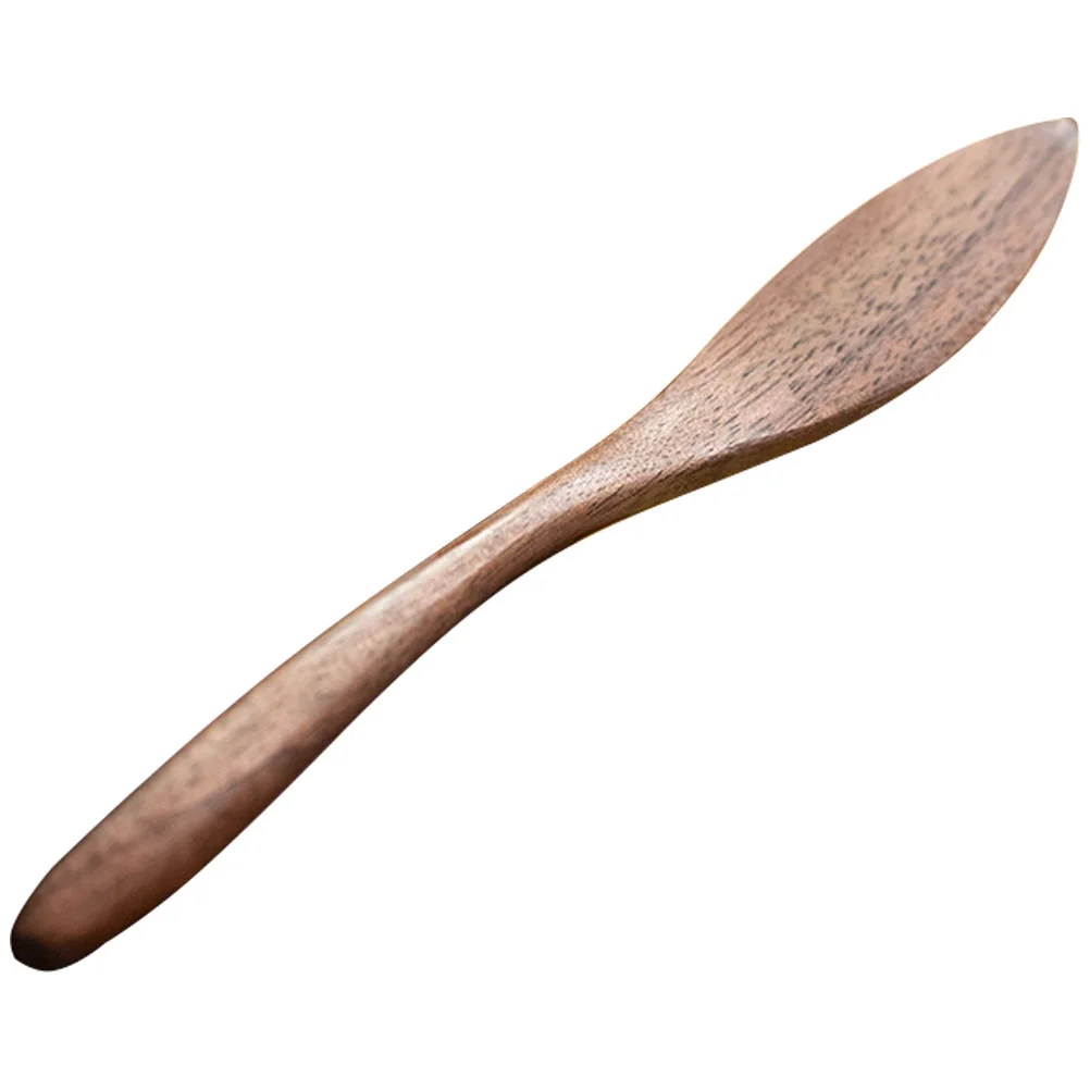 

Walnut Butter Knife Portable Spreader Jam Scraper Dessert Ketchup Spatula Wood Bakery