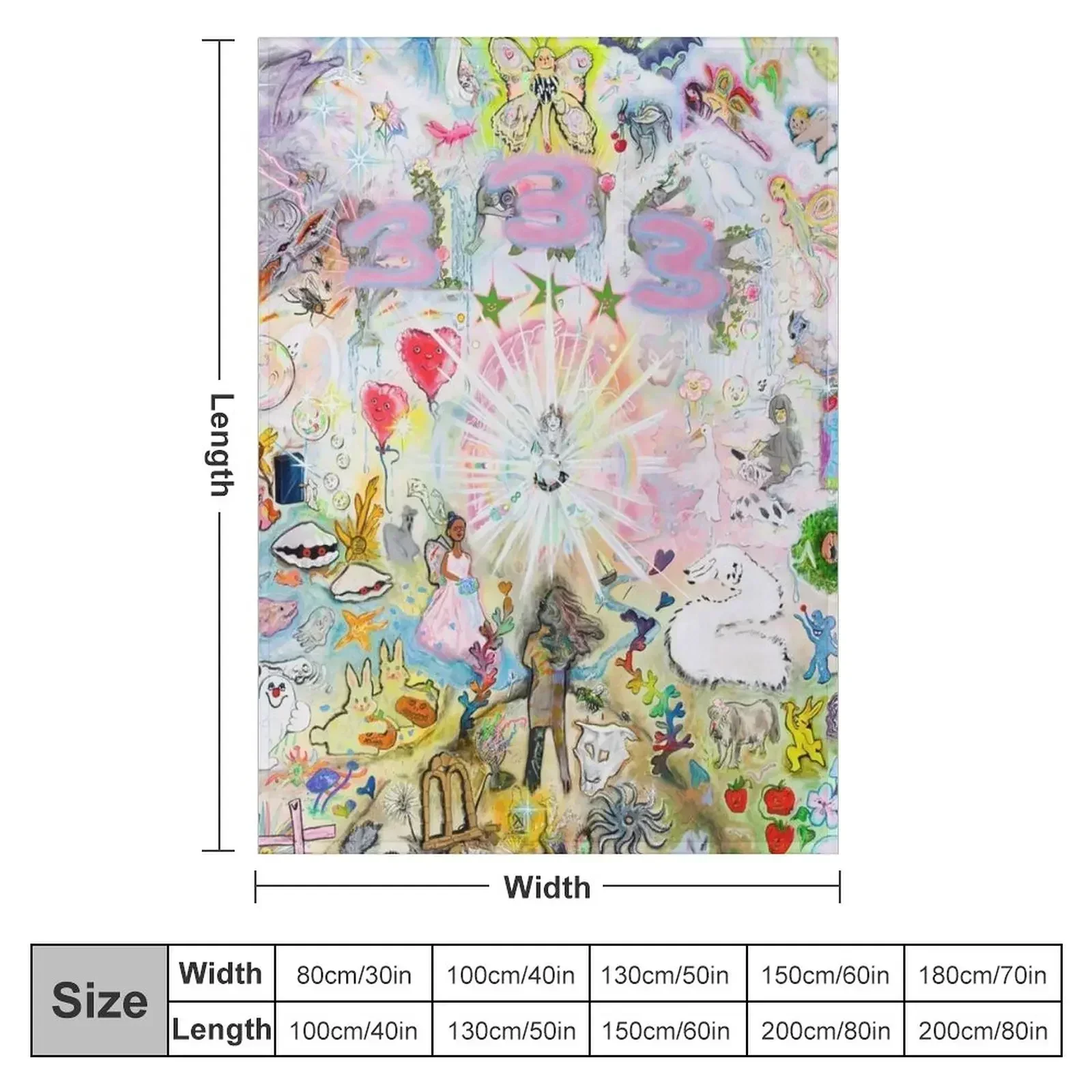 333 bladee album cover Throw Blanket Custom Soft Plush Plaid Heavy Sleeping Bag cosplay anime Comforter Blankets