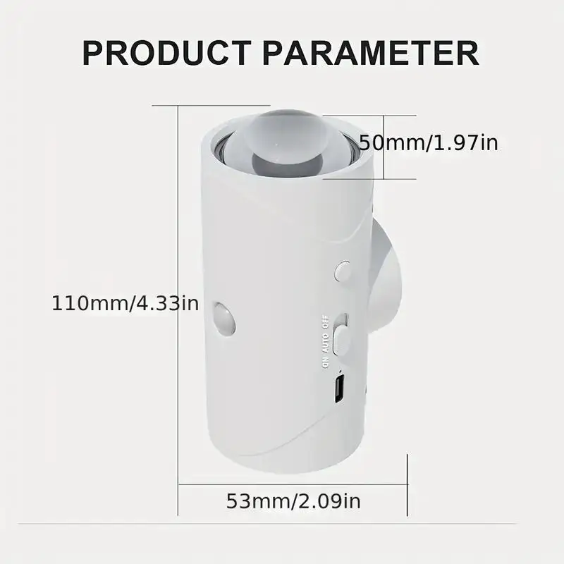 Rechargeable LED Night Light with Motion Sensor, RGB Dimmable Wall Lamp, Charging,  Indoor Ambient Lighting for Entryway, Closet