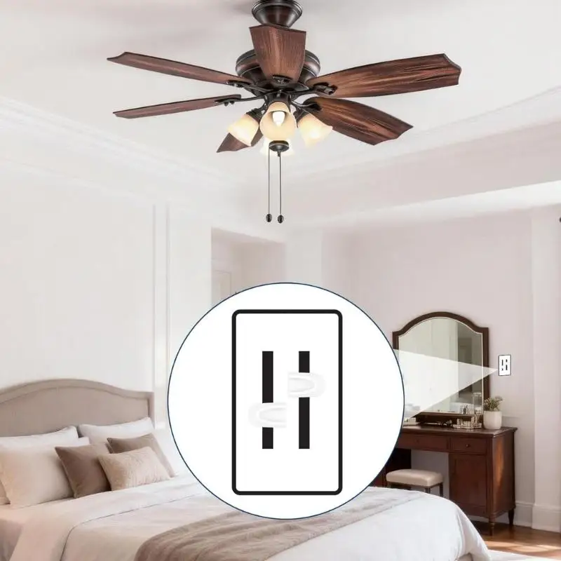652F 4 Piece Smooth Plastic Dimmer Knobs Smooth Adjust Knob Electrical Caps for Light & Fan Speed Adjustment Stylish Upgrades