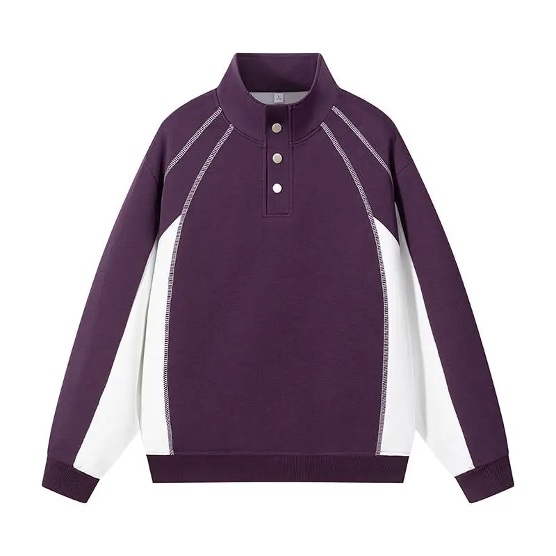 Men's Quarter Button Pullover Hoodie – Half Placket Henley Sweatshirt with Hood, Long Sleeve Casual Fleece Top for Men L-8XL