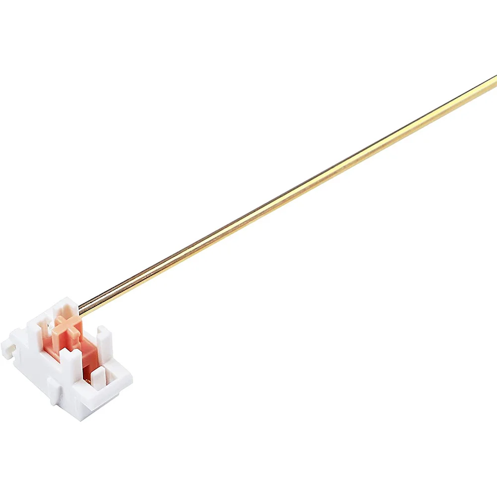 T35C Gold Plated Plate Mounted Stabilizer for Custom Mechanical Keyboard 2U 6.25U (1+4, White Pink)
