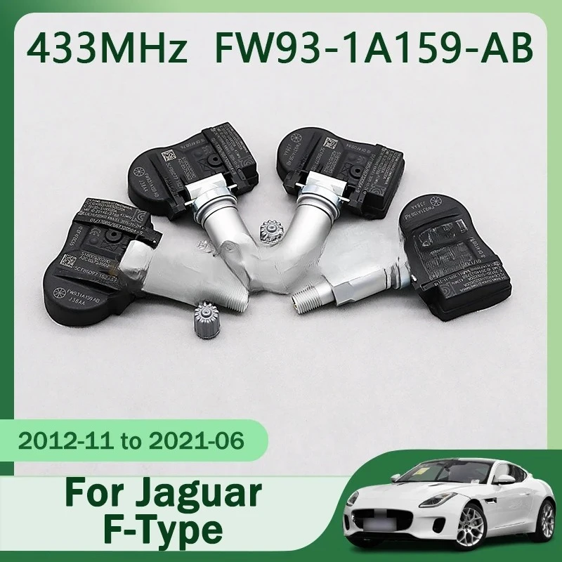

FW93-1A159-AB Car Tire Sensors System For Jaguar F-Type XE XF XJ 1/4pcs 433MHz TPMS Tire Pressure Monitor System FW931A159AB