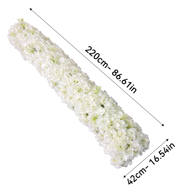 2,2 miljoen witte kunstmatige rozen, bruiloftwegdecoratie, tafelbloemenrij, bloemenachtergrondarrangement, wandboogdecoratie