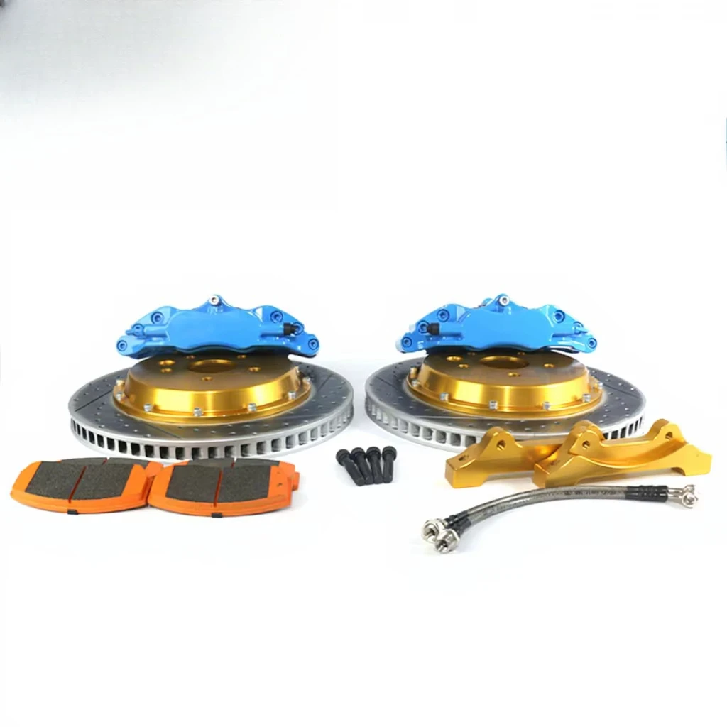 

Brake caliper kit, front and rear brake system 4-piston caliper with disc brake pads