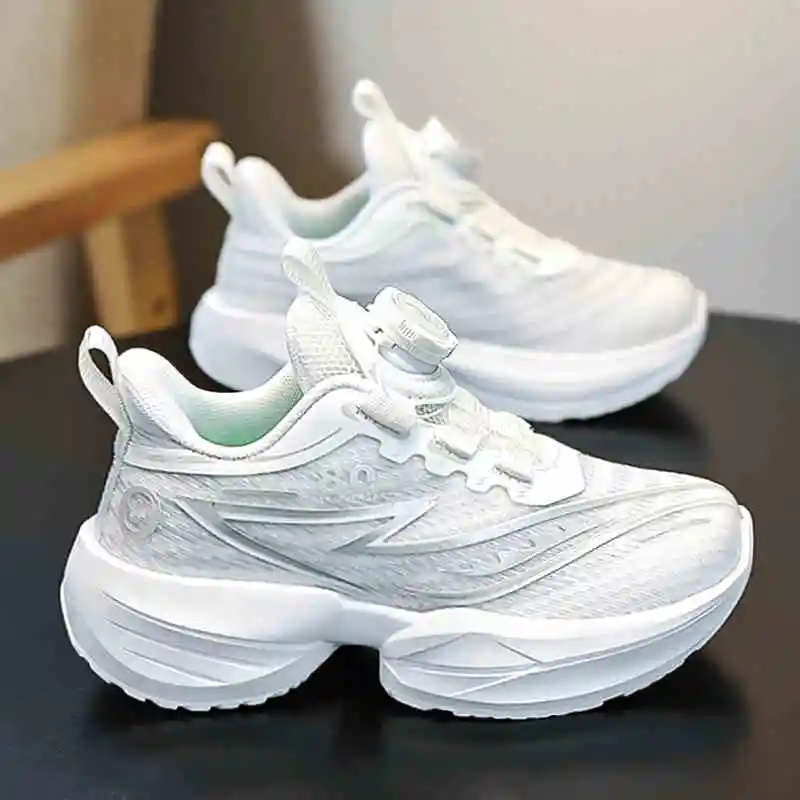 

Children Casual Sports Classic Thick Soled Rotating Buckle Autumn Sneakers 2025 New Fashionable Tennis Shoes for Kids