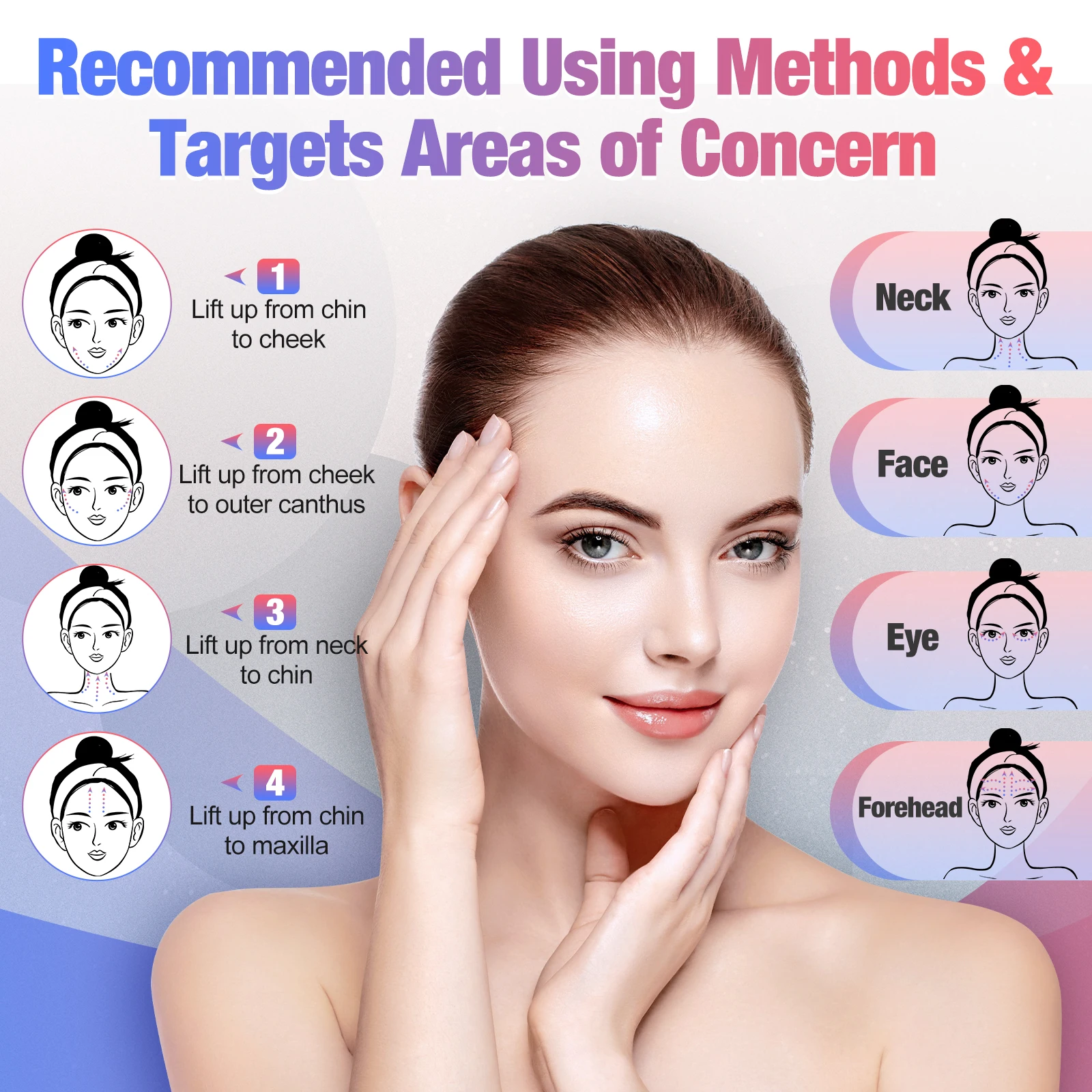 EMS Neck Beauty Device Face Lifting Machine Skin Care Korean Skincare Facial Massager LED Double Chin Remover Skin Rejuvenation