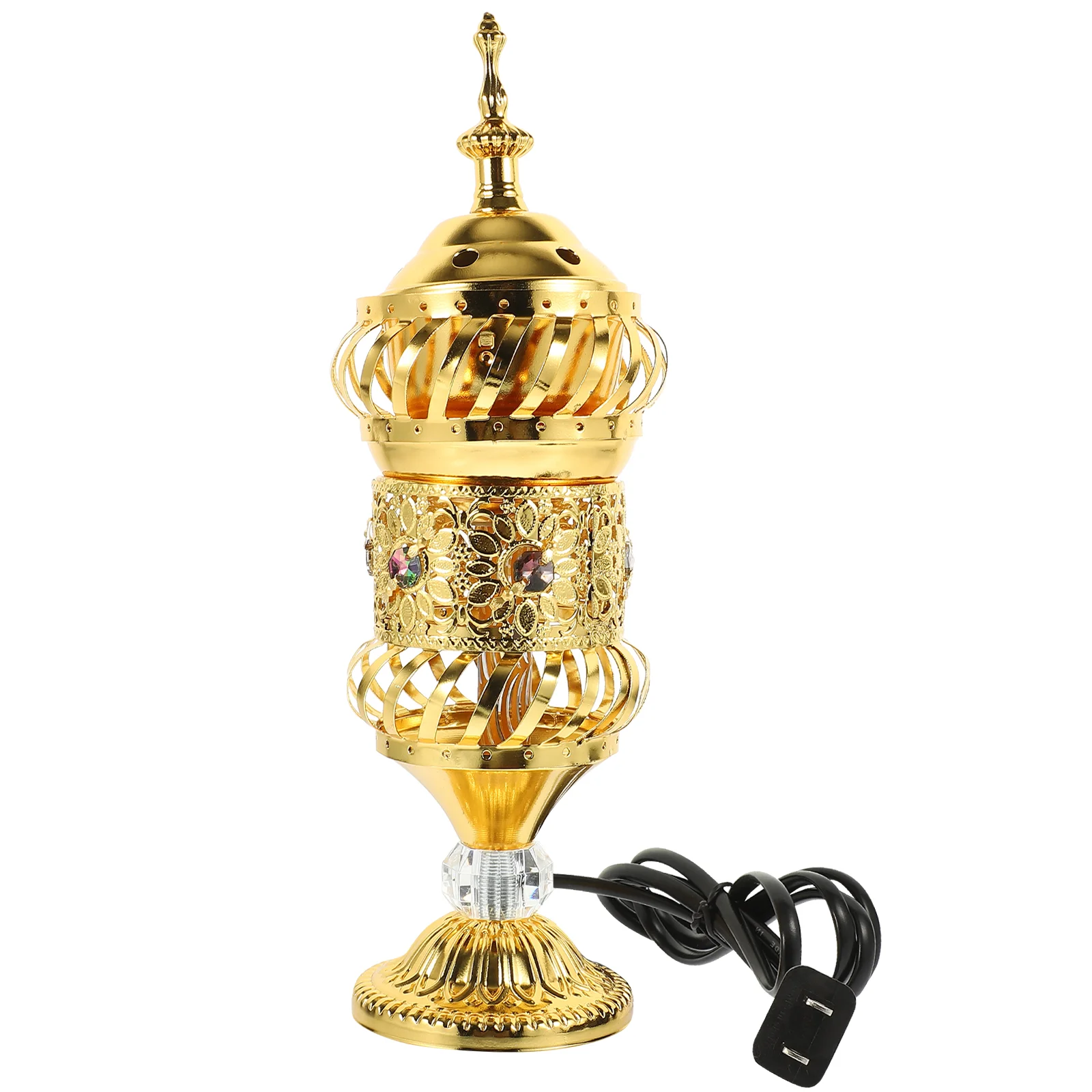 

Middle Eastern Festival Plug-in Metal Small Incense Burner Sandalwood Charcoal Indoor Holder Household Electric