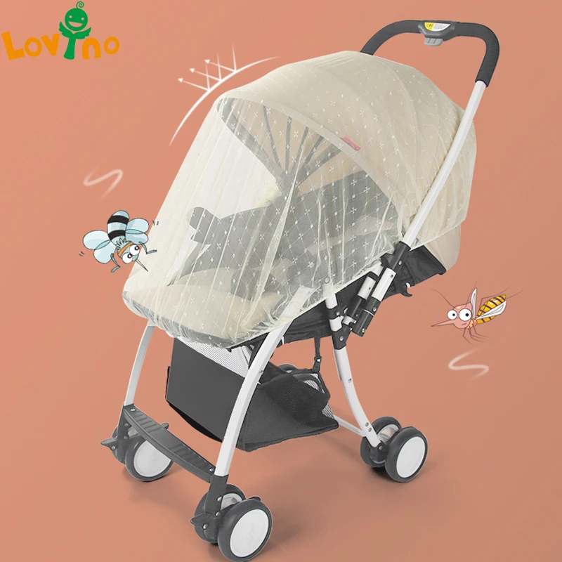 NEW Baby Stroller Mosquito Net Pushchair Cart Insect Shield Mesh Baby Outdoor Security Mesh Cover Baby Stroller Accessories