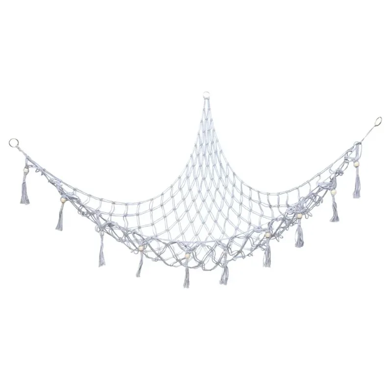 Triangle Toy Net Plush Toy Storage Corner Hanging Cotton Rope Hand-woven Toy Hammock