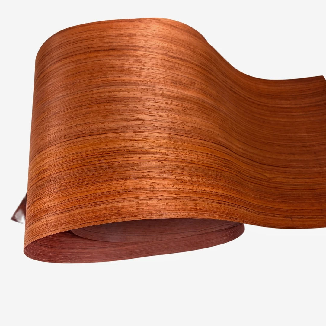 Natural Padauk Wood Veneer Straight Grain Red Wood for Car Interiors Furniture DIY Cabinet Wall Panel Decoration