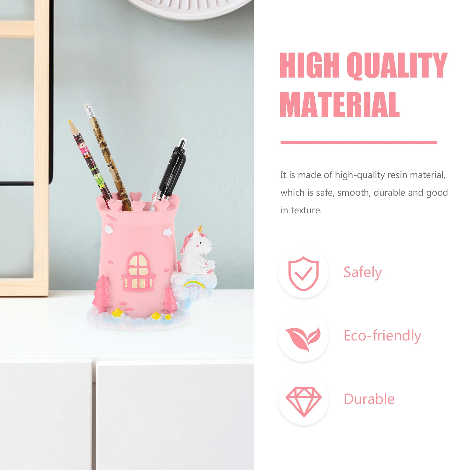 

Pen Holder Stationery Container Pencil ganizer Desk Decor Home Resin Pot Smooth Surface