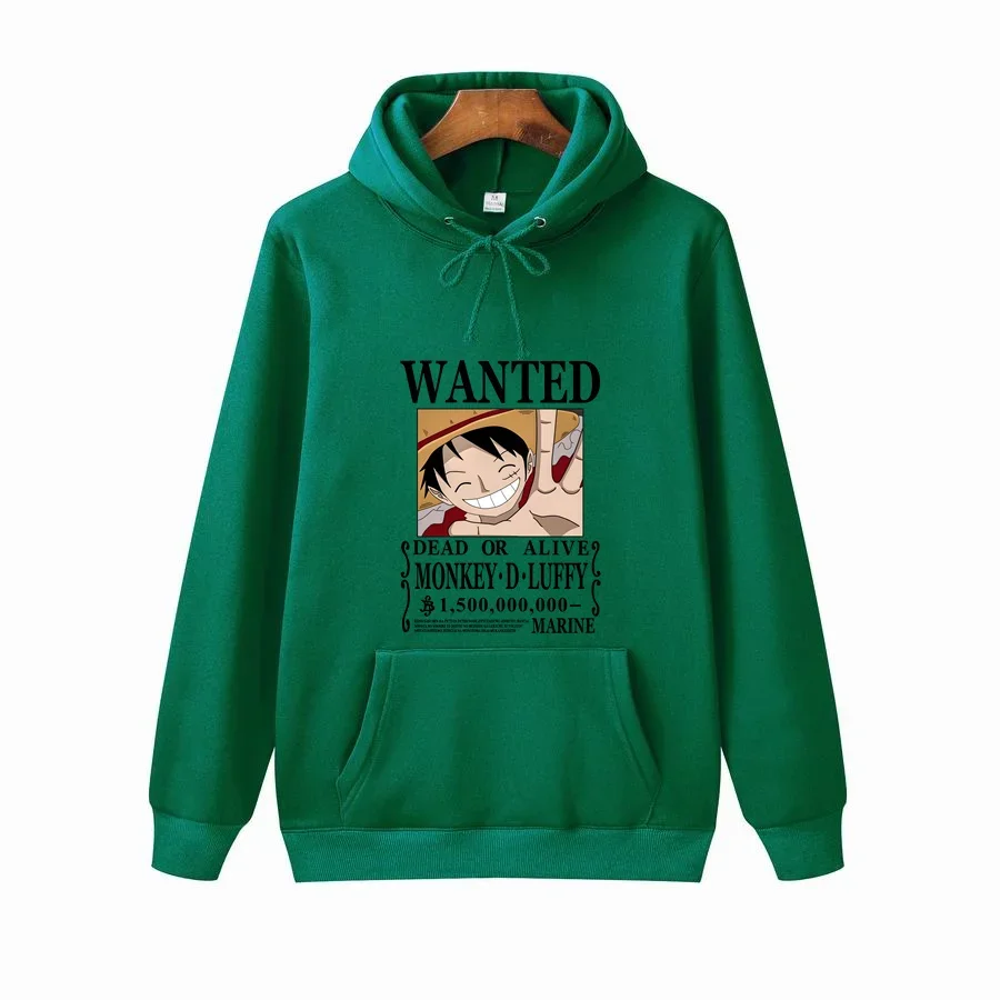 New Cartoon Anime One Piece Winter Manga Hoodie Men Casual Streetwear Luffy Cool Zoro Sweatshirt Graphic Hip Hop Hoody Unisex