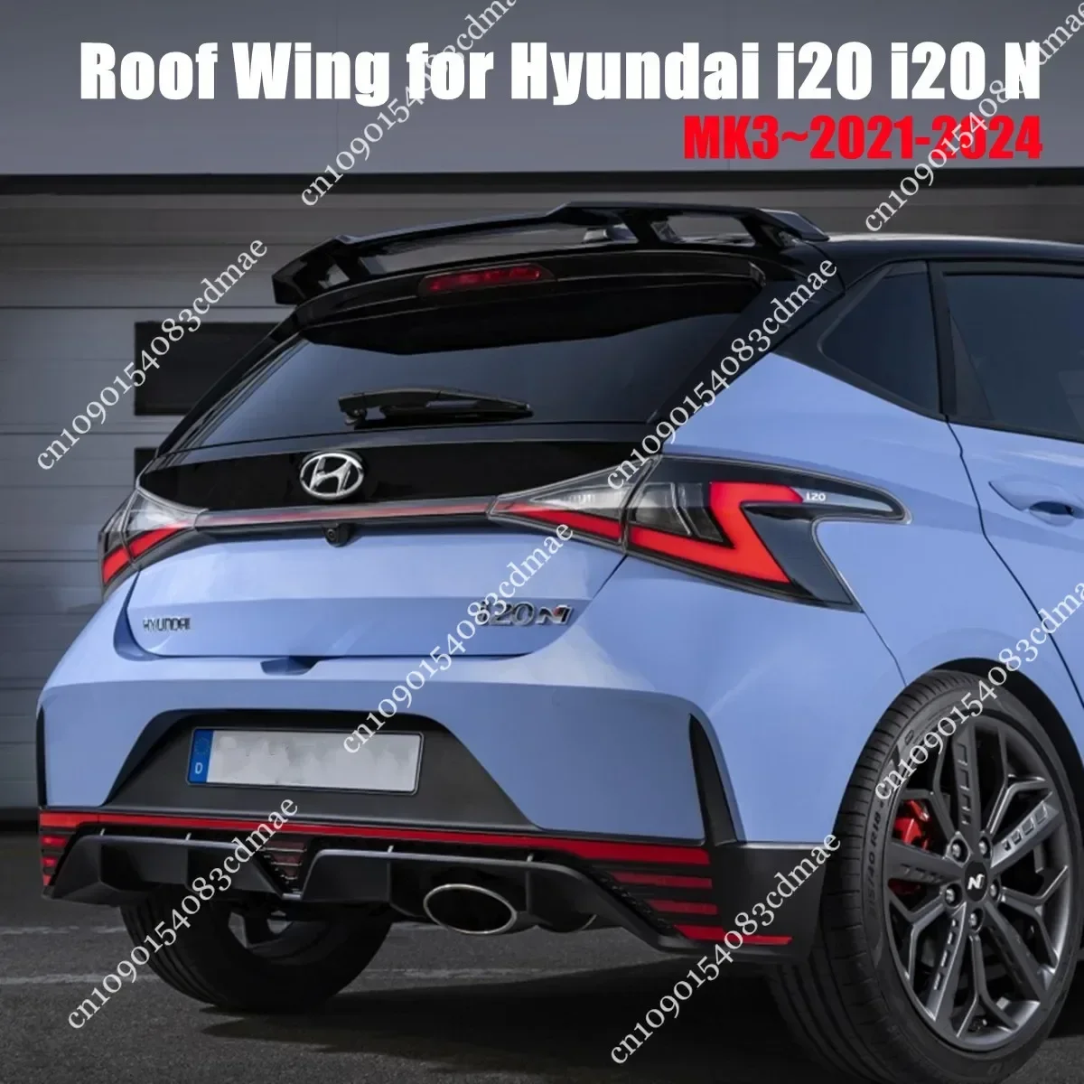 Dla Hyundai i20 i20 N N-Line BC3 MK3 Performance Roof Spoiler Wing 2021 2022 2023 2024 Body Kit Splitter 1:1 Upgrade Parts Gloss