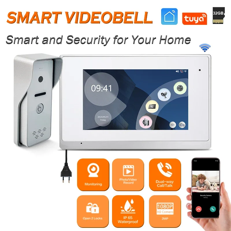 

Fast Shipping Mobile Remote See Tuya Wifi Doorlock Security Camera Wireless Doorbell Intercom Surveillance Gsm Gate Door