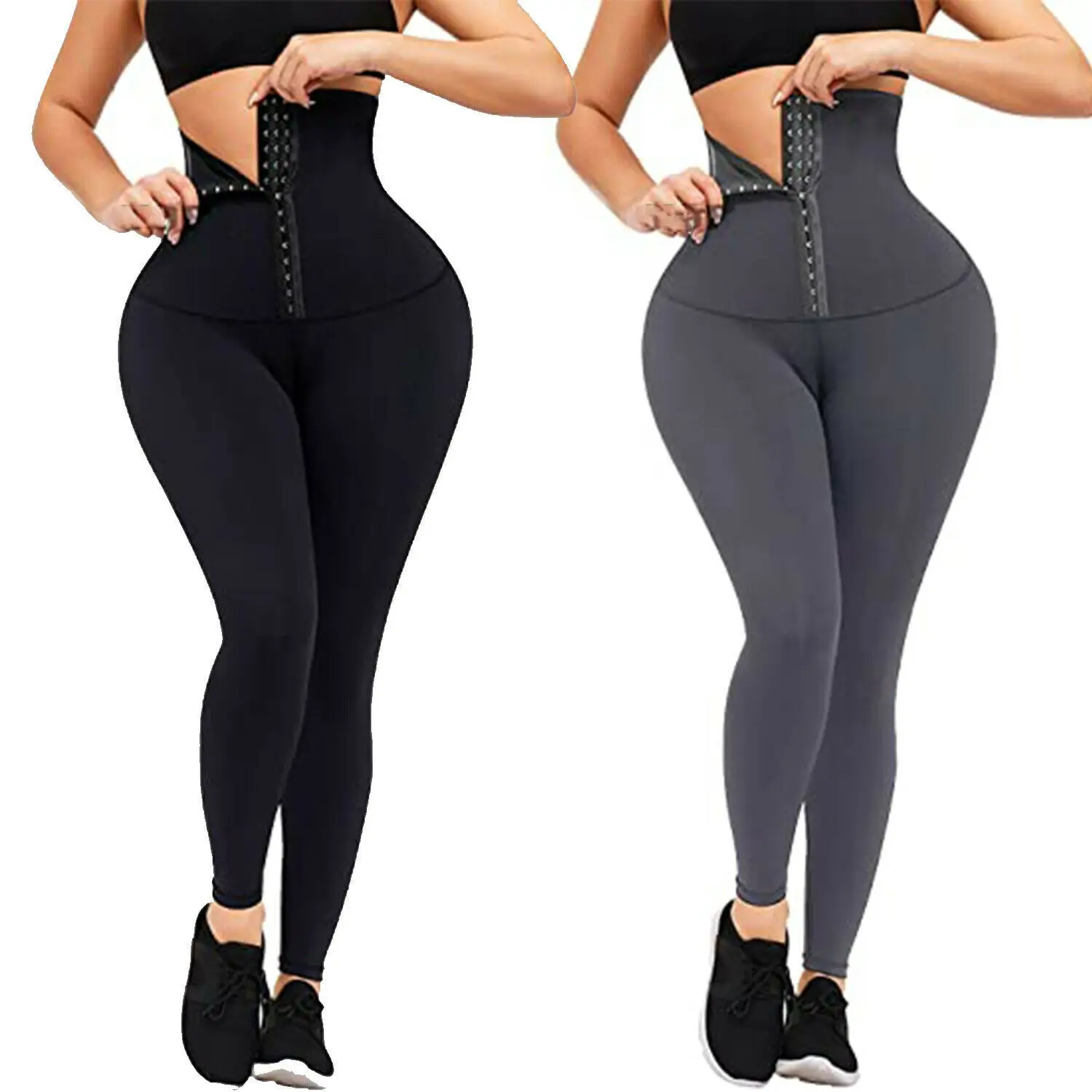 Women High Waist Fitness Leggings Tummy Control Slimming Gym Legging Butt Booty Push Up Gym Pants Legins Corset Body Shaper