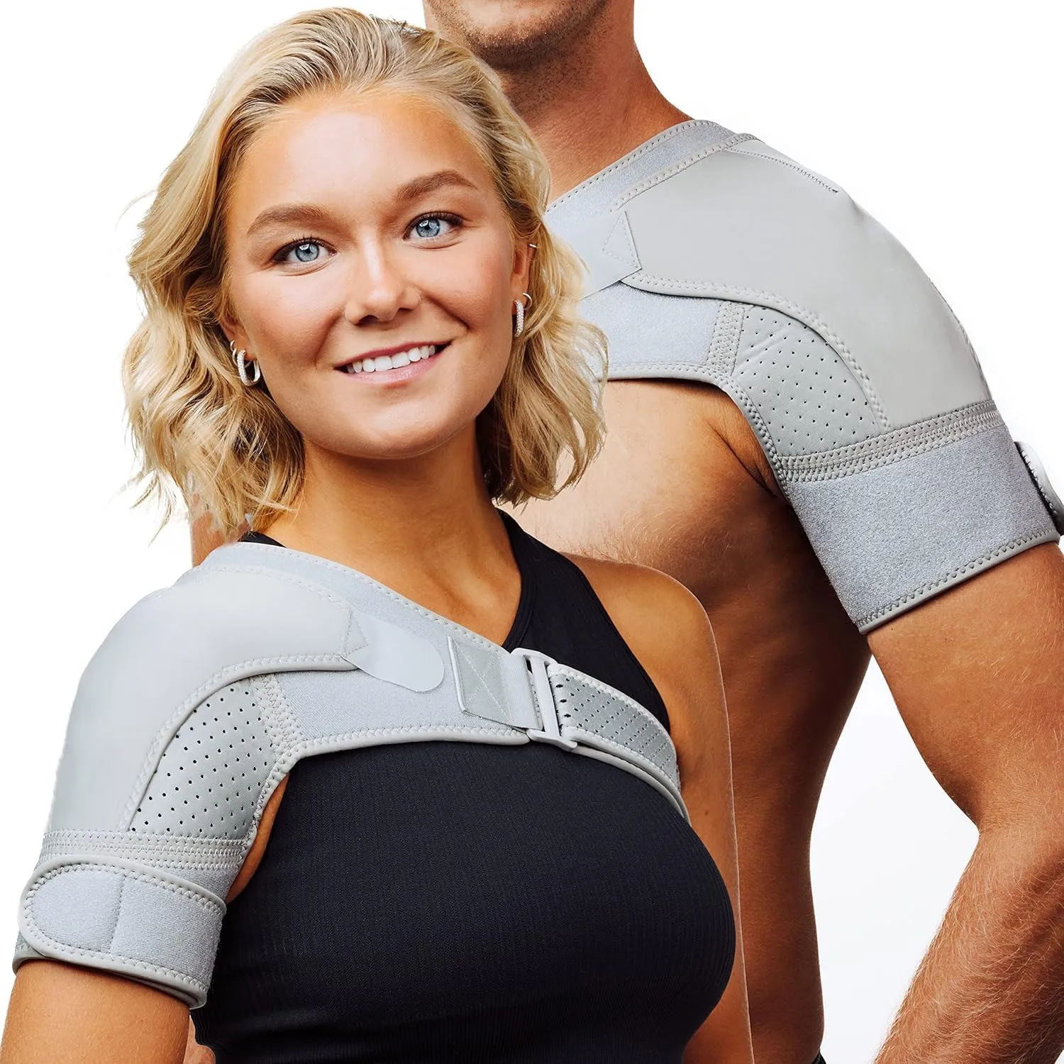 

Shoulder Brace for Men & Women, Torn Rotator Cuff, Tendonitis, Dislocation, Pain, Neoprene Shoulder Compression Sleeve Wrap