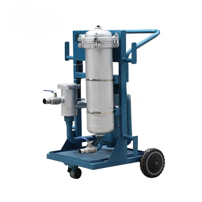 32l/min Lube Oil Filter Cart Hydraulic  Flushing Unit Movable Filtration 