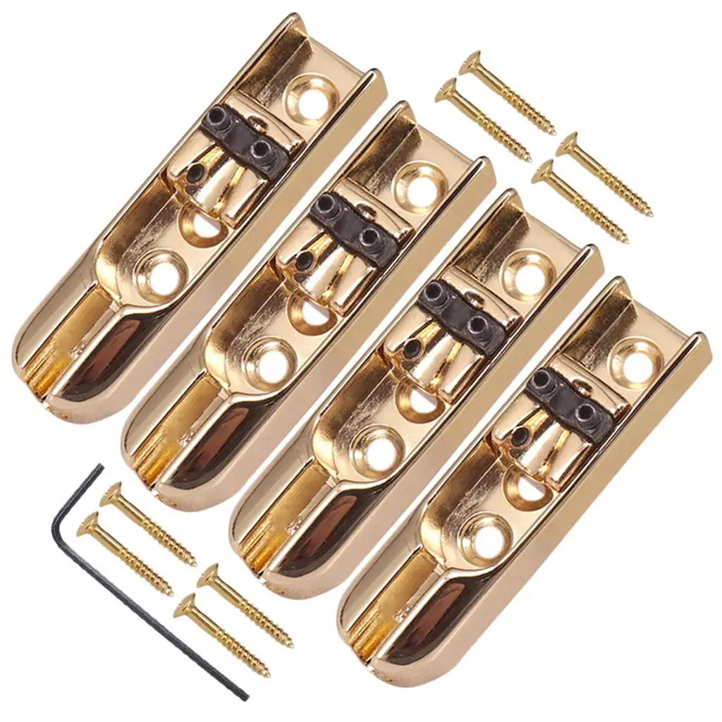 Bass Single Bridge Zinc Alloy Iron Construction Four String Guitar Part Music Equipment for Electric Guitar Supplies
