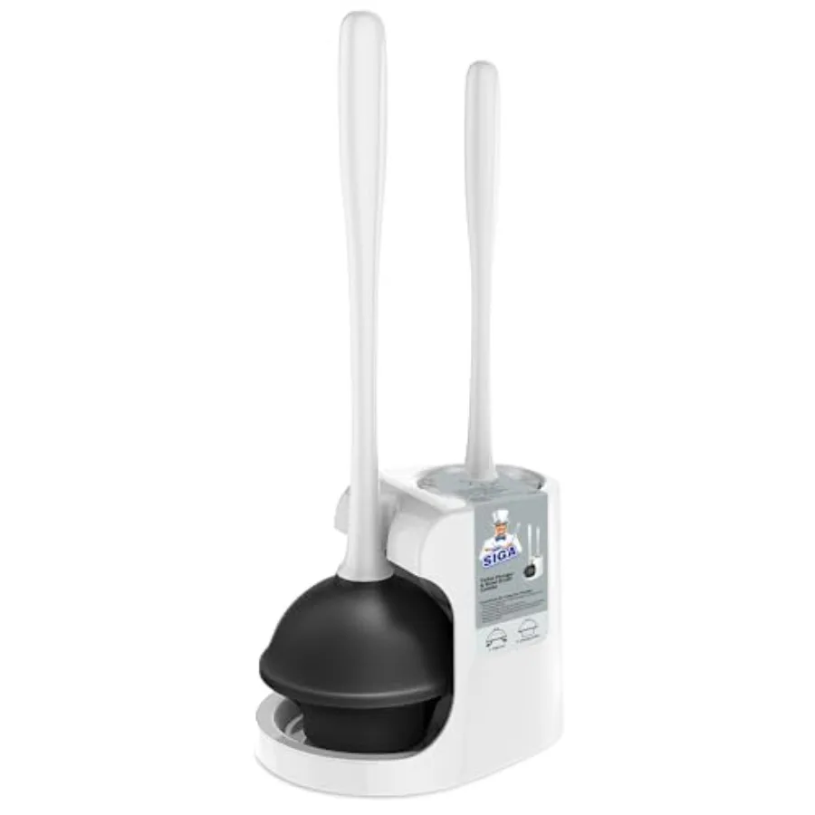

Toilet Plunger and Bowl Brush Combo for Bathroom Cleaning,,1 Set
