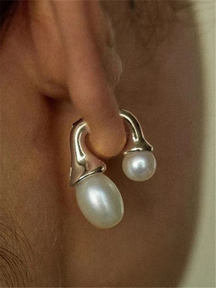 kshmir Fashion size pearl earrings design geometric female stud jewelry accessories Gift