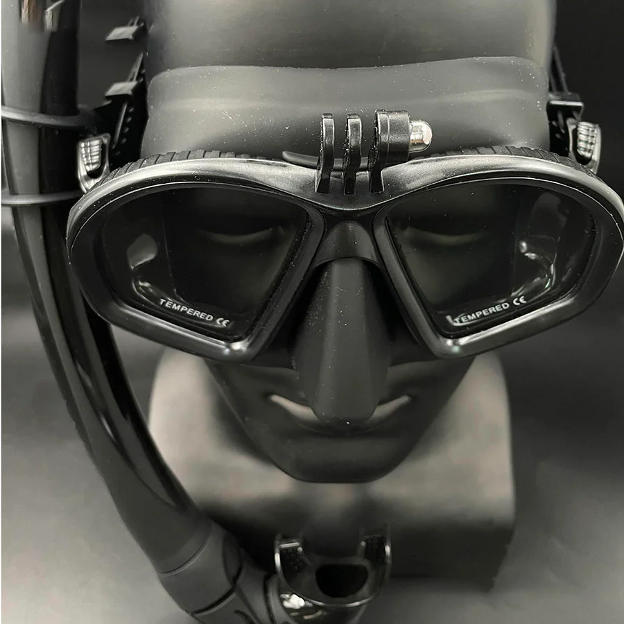 المهنية الكبار سيليكون الغوص قناع الغطس مكافحة الضباب الزجاج المقسى العدسات بدلة الغوص معدات السباحة Freediving الأطفال #6